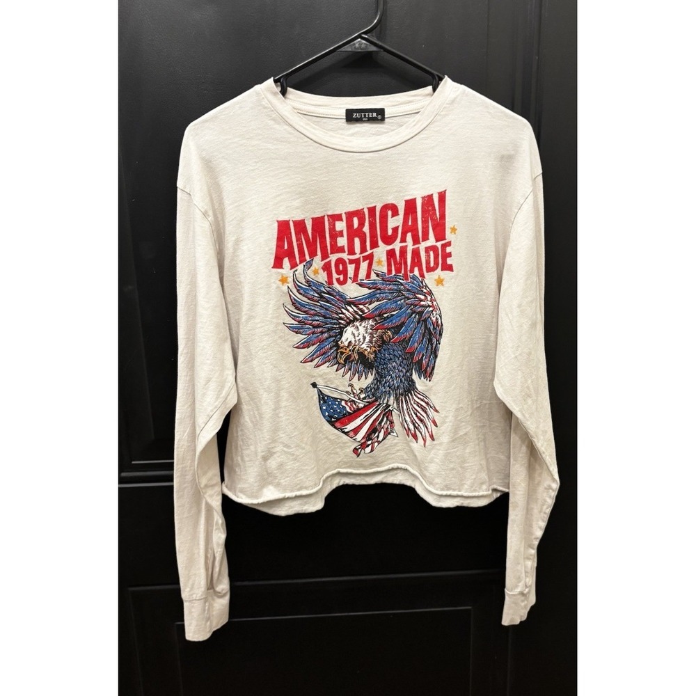 Zutter USA American Made 1977 Long Sleeve T-shirt Size S Made In The USA